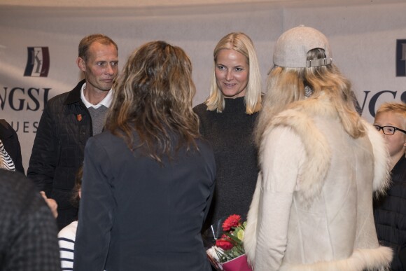La princesse Mette-Marit de Norvège lors de l'Oslo Horse Show le 16 octobre 2016.