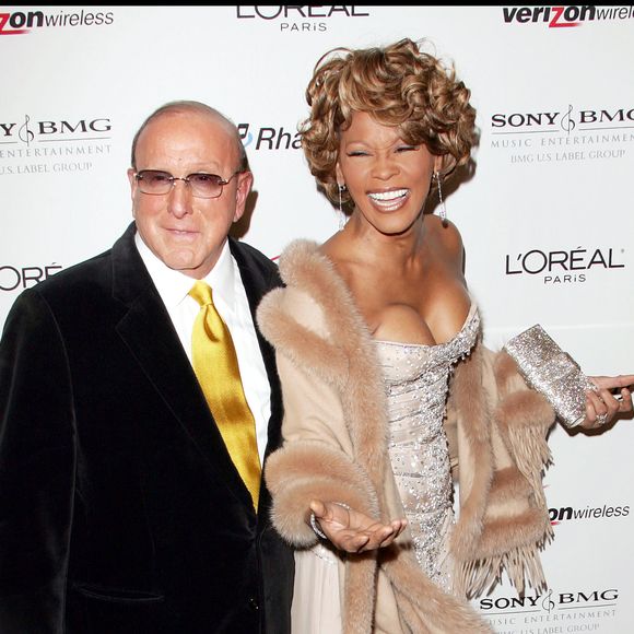 Clive Davis et Whitney Houston à la soirée pre-Grammy organisée à Beverly Hills le 10 février 2007 à Los Angeles.