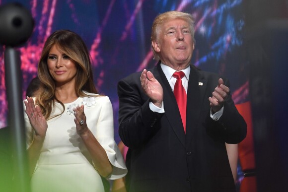 Melania Trump - Donald Trump lors du dernier jour de la Convention des Républicains à Cleveland. Le 21 juillet 2016