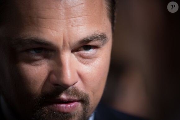 Leonardo DiCaprio - Avant première du documentaire "Before the flood" au théâtre du Chatelet à Paris le 17 octobre 2016. © Cyril Moreau/Bestimage Premiere of "Before the flood" in Paris, France on october 17, 2016.17/10/2016 - Paris