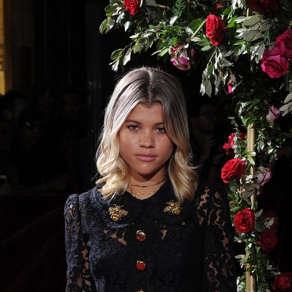 Sofia Richie à la Soirée d'inauguration de la boutique Dolce&Gabbana et dîner lors de la Fashion Week à Milan, Italie, le 25 septembre 2016.