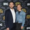 Tobey Maguire and Jennifer Meyer à la Soiree de presentation de la serie "The Spoils of Babylon" a Los Angeles, le 7 janvier 2014