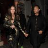 John Legend et sa femme Chrissy Teigen vont dîner en amoureux au restaurant Park Chinois dans le quartier de Mayfair à Londres, le 20 octobre 2016.
