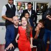 Semi-Exclusif - Manuela (Gagnante de Voice Kids) avec Bernard Montiel, présentateur du gala et Sonia Rolland - Soirée "L'Ultime Gala Faire Face" à l'Opéra Grand Avignon. Le 15 octobre 2016