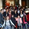 Semi-Exclusif - Déborah Dahan (Présidente de l'association Faire Face), Claudia Cardinale, Sonia Rolland et Bernard Montiel, présentateur du gala - Soirée "L'Ultime Gala Faire Face" à l'Opéra Grand Avignon. Le 15 octobre 2016