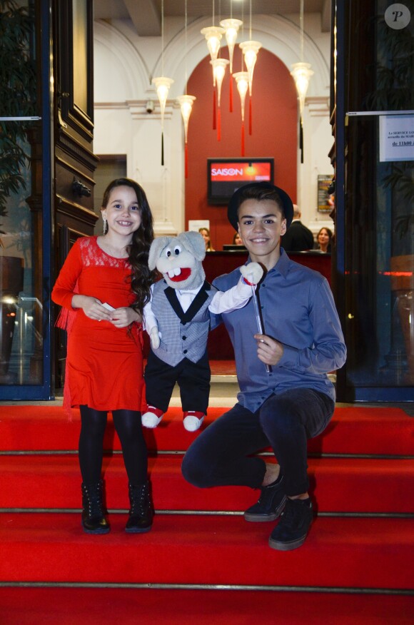 Semi-Exclusif - Manuela (Gagnante de Voice Kids) et Nans le ventriloque - Soirée "L'Ultime Gala Faire Face" à l'Opéra Grand Avignon. Le 15 octobre 2016