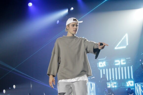Justin Bieber en concert à Birmingham dans le cadre de son Purpose World Tour, le 17 octobre 2016
