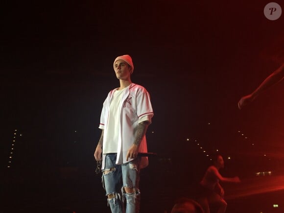Justin Bieber en concert à Birmingham dans le cadre de son Purpose World Tour, le 17 octobre 2016