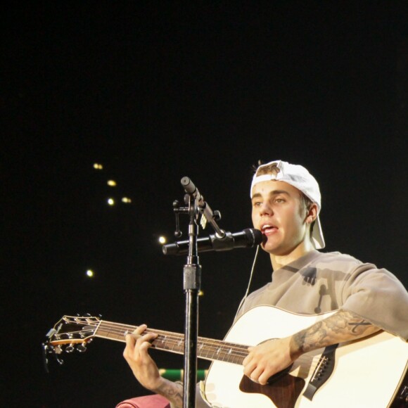 Justin Bieber en concert à Birmingham dans le cadre de son Purpose World Tour, le 17 octobre 2016