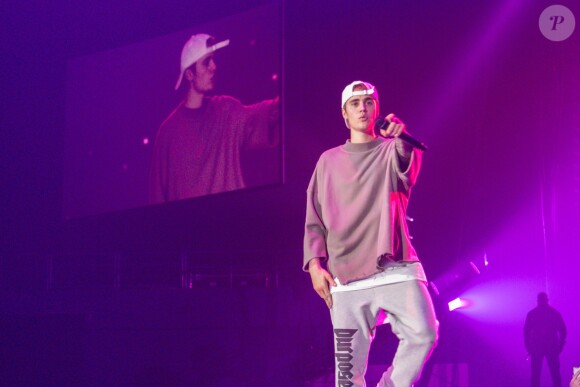 Justin Bieber en concert à Birmingham dans le cadre de son Purpose World Tour, le 17 octobre 2016