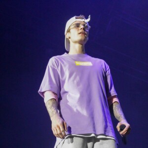 Justin Bieber en concert à Birmingham dans le cadre de son Purpose World Tour, le 17 octobre 2016