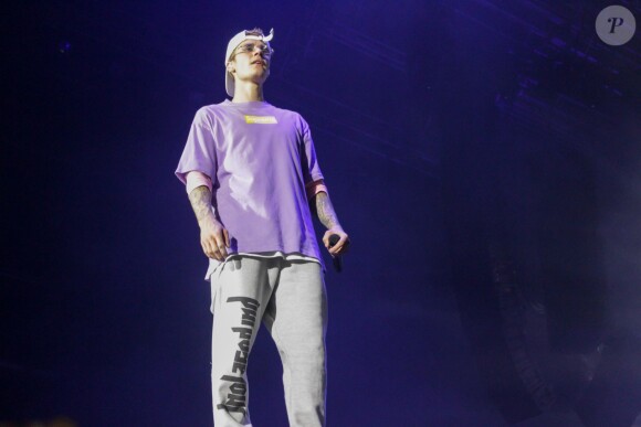 Justin Bieber en concert à Birmingham dans le cadre de son Purpose World Tour, le 17 octobre 2016