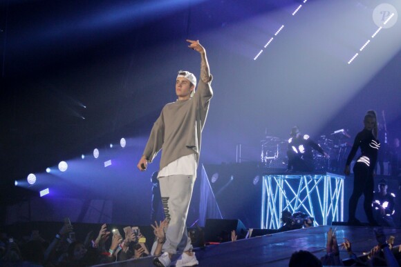 Justin Bieber en concert à Birmingham dans le cadre de son Purpose World Tour, le 17 octobre 2016