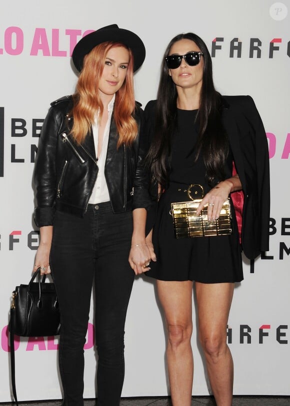 Demi Moore et sa fille Rumer Willis - Première de "Palo Alto" à Los Angeles le 5 mai 2014.