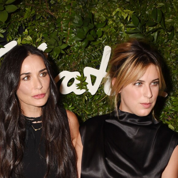 Demi Moore et ses filles Scout LaRue Willis et Tallulah Belle Willis à la soirée "Salvatore Ferragamo 100 Years In Hollywood" qui célèbre l'ouverture du flagship store Salvatore Ferragamo sur Rodeo Drive à Beverly Hills, le 9 septembre 2015. © CPA/Bestimage