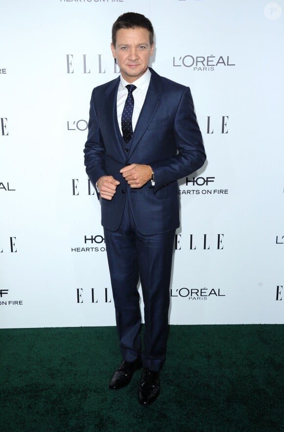 Jeremy Renner à la cérémonie des Elle Women in Hollywood Awards au Four Seasons Hotel à Beverly Hills, Los Angeles, le 24 octobre 2016