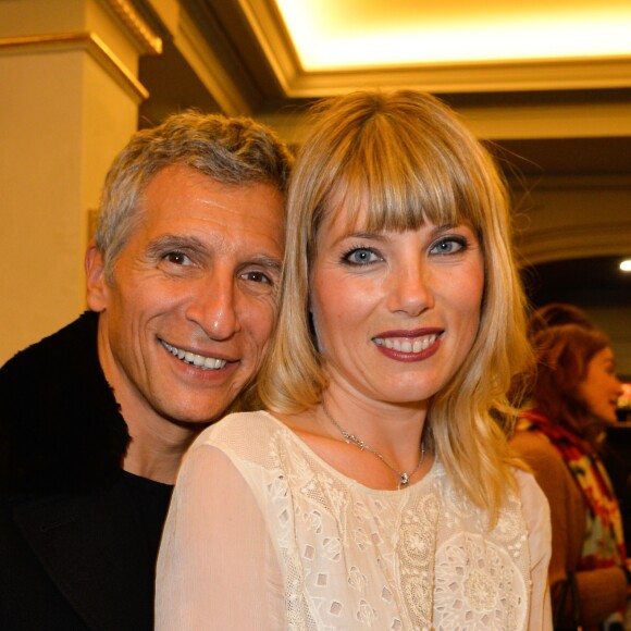 Semi-exclusif - Nagui et sa femme Mélanie Page - Générale de la pièce "L'heureux élu", une comédie de Eric Assous au Théâtre de la Madeleine à Paris le 24 octobre 2016. © Coadic Guirec/Bestimage