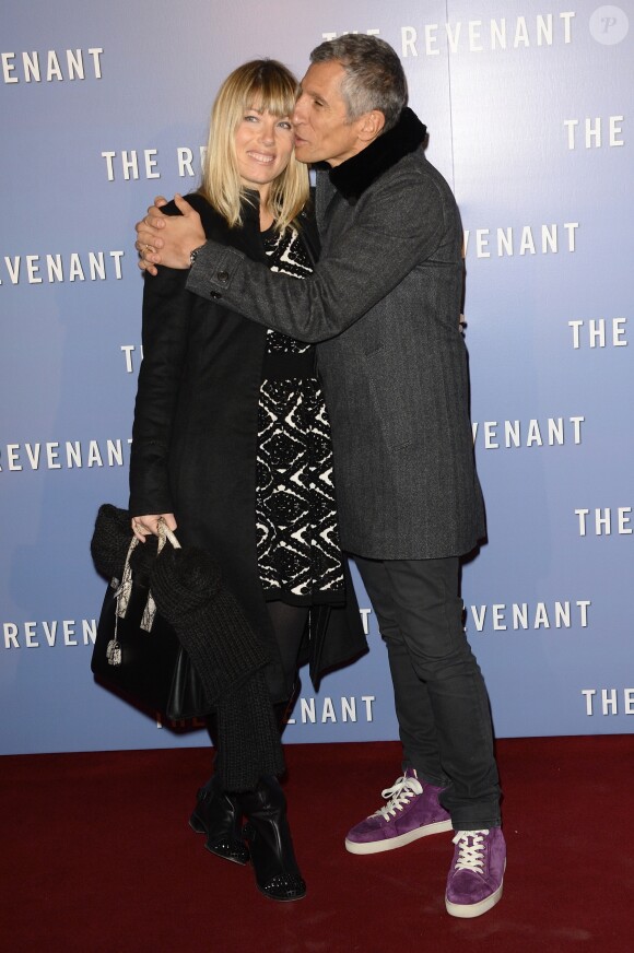 Nagui et sa femme Melanie Page - Avant-première du film "The Revenant" au Grand Rex à Paris, le 18 janvier 2016. © Coadic Guirec/Bestimage