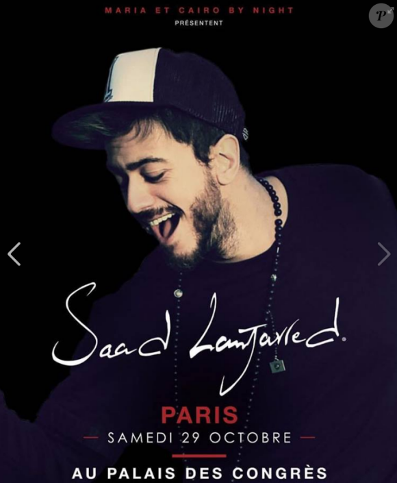Saad Lamjarred doit être en concert à Paris le 29 octobre 2016.