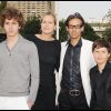 Exclusif : Luana et Paul Belmondo avec leurs fils Victor et Giacomo lors de l'anniversaire de Johnny Hallyday en 2010 à Paris