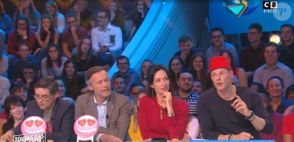Thierry Moreau, Jean-Michel Maire, Géraldine Maillet et Matthieu Delormeau dans "Touche pas à mon poste", jeudi 27 octobre 2016