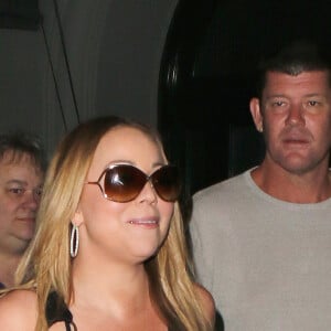 Exclusif - Mariah Carey et James Packer quittent le restaurant Craig à West Hollywood le 7 août 2016. © CPA /Bestimage