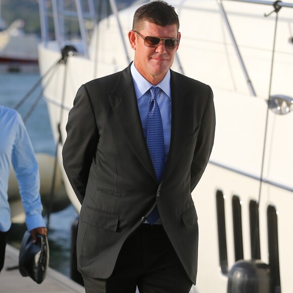 James Packer (compagnon de Mariah Carey) - Arrivées aux Marines de Cogolin pour la soirée de la Fondation Leonardo DiCaprio à Saint-Tropez, France, le 20 juillet 2016. © Agence/Bestimage