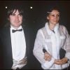 Serge Lama et sa femme Michèle lors d'une soirée à Paris en octobre 1982