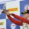 Mick Schumacher, le fils de Michael Schumacher, remporte le grand prix de Monza en formule 4 à Monza le 30 octobre 2016.