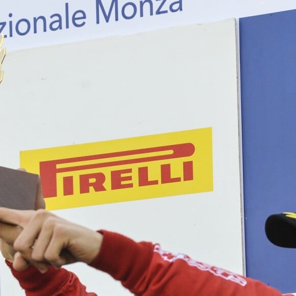 Mick Schumacher, le fils de Michael Schumacher, remporte le grand prix de Monza en formule 4 à Monza le 30 octobre 2016.