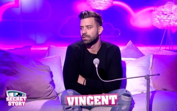 Vincent au confessionnal - "Secret Story 10" sur NT1, le 2 novembre 2016.