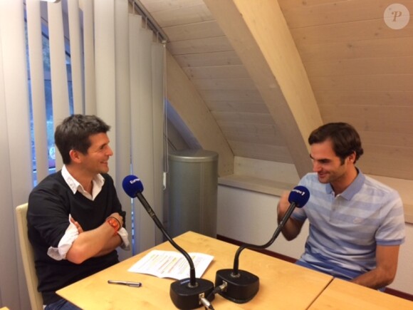 Roger Federer et Thomas Sotto, sur la radio Europe 1. Interview diffusée le 3 novembre 2016
