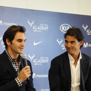 Roger Federer - Rafael Nadal inaugure son académie de tennis à Palma de Majorque le 19 octobre 2016.