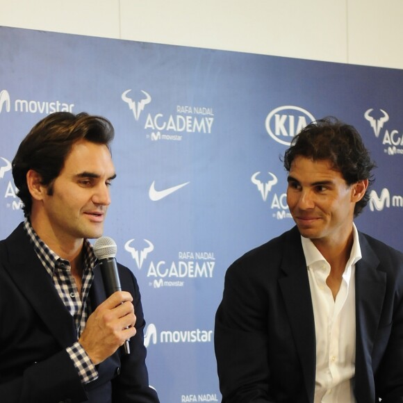 Roger Federer - Rafael Nadal inaugure son académie de tennis à Palma de Majorque le 19 octobre 2016.