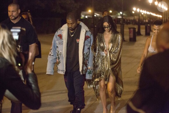 Pascal Duvier, Kanye West et Kim Kardashian à Paris, le 29 septembre 2016.