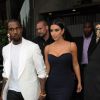 Kanye West, Kim Kardashian et Pascal Duvier à Londres en mai 2012.