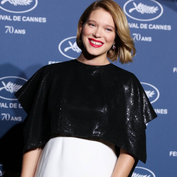 Léa Seydoux enceinte - Soirée à l'occasion des 70 ans du tout premier festival de Cannes à l'école des Beaux Arts à Paris, le 20 Septembre 2016. © Dominique Jacovides/Bestimage