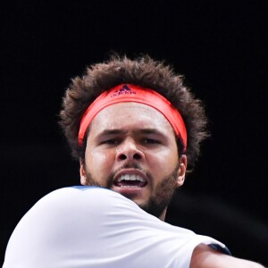 Jo-Wilfried Tsonga au BNP Paribas Tennis Masters Paris 2016. Paris, le 4 novembre 2016.