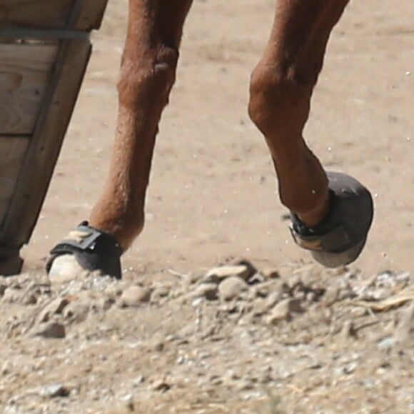 Exclusif - Prix spécial - Caitlyn Jenner (Bruce Jenner) et sa fille Kendall Jenner sont allées faire de l'équitation sur le tournage de leur émission "Keeping Up with the Kardashians" à Santa Clarita, le 23 octobre 2016