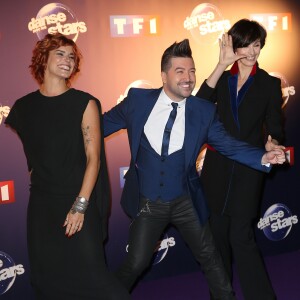 Fauve Hautot, Chris Marques, Marie-Claude Pietragalla (membres du jury) - Photocall Danse avec les stars 6 devant TF1 à Boulogne-Billancourt, le 7 octobre 2015.07/10/2015 - Boulogne-Billancourt