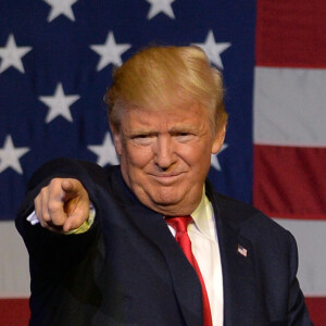 Le candidat républicain à l'élection présidentielle Donald Trump en campagne au centre South Florida Fairgrounds à West Palm Beach, Floride, Etats-Unis, le 13 octobre 2016.