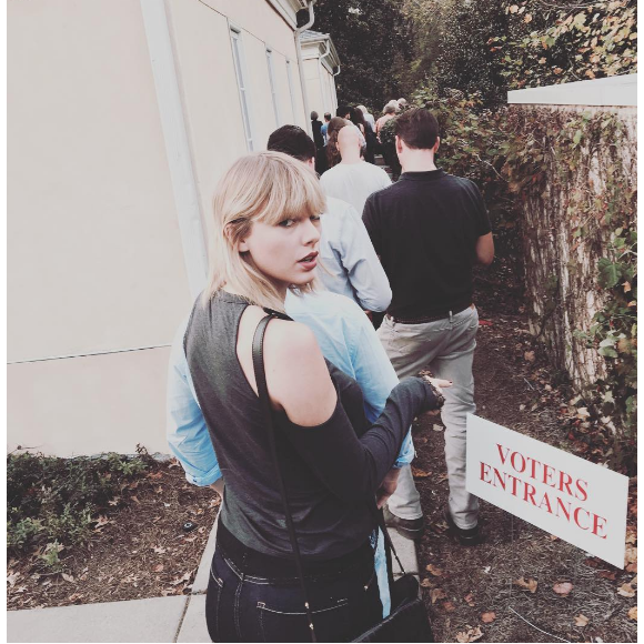 Taylor Swift va voter à Nashville, le 8 novembre 2016