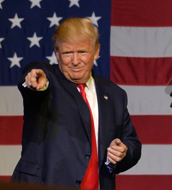 Le candidat républicain à l'élection présidentielle Donald Trump en campagne au centre South Florida Fairgrounds à West Palm Beach, Floride, Etats-Unis, le 13 octobre 2016