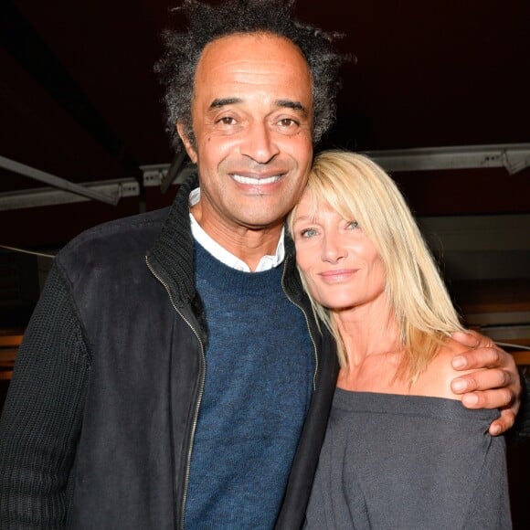 Yannick Noah et sa compagne Isabelle Camus à la soirée de gala des 20 ans de l'association "Fête le Mur" de Yannick Noah au Chalet des Iles à Paris le 9 novembre 2016.