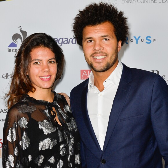 Jo-Wilfried Tsonga et sa compagne Noura (enceinte) à la soirée de gala des 20 ans de l'association "Fête le Mur" de Yannick Noah au Chalet des Iles à Paris le 9 novembre 2016.