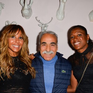 Isabelle Camus, Cathy Guetta, Mansour Bahrami et Marie-José Pérec à la soirée de gala des 20 ans de l'association "Fête le Mur" de Yannick Noah au Chalet des Iles à Paris le 9 novembre 2016.