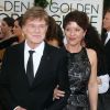 Robert Redford et sa femme Sibylle Szaggars - 71eme ceremonie des Golden Globe Awards a Beverly Hills, le 12 janvier 2014.