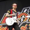 Jesse Hughes, le chanteur du groupe Eagles of Death Metal en concert au festival annuel de musique Way Out West à Göteborg, le 13 août 2016.