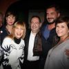Mario d'Alba, Magloire, Maïtena Biraben, Annie Gautrat dit "Stone (Stone & Charden), Jean-Luc Romero-Michel, Olivier Minne et Charlotte Valandrey - Soirée de lancement du livre "SurVivant, Mes 30ans avec le sida" de Jean-Luc Romero-Michel au club Banana café à Paris. © Baldini/Bestimage