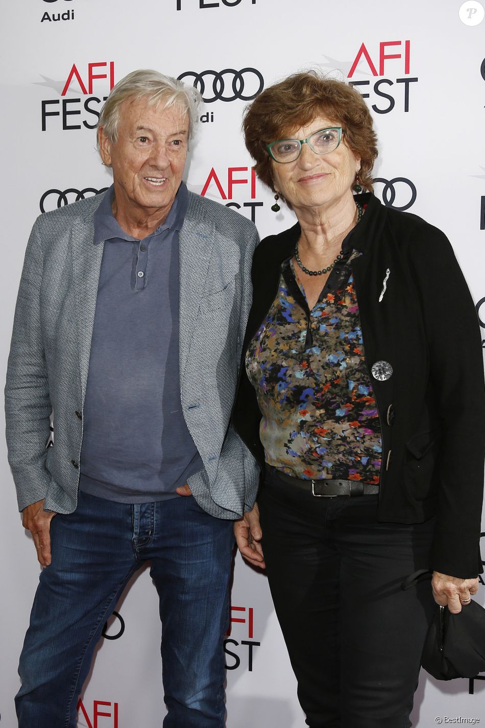 Paul Verhoeven (réalisateur du film Elle) et sa femme Martine Verhoeven Isabelle Huppert